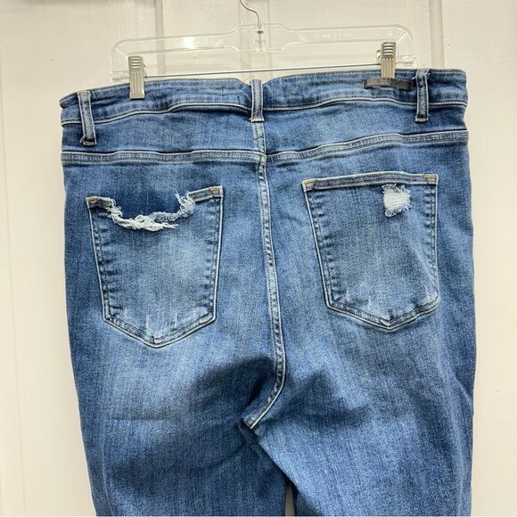 Risen high rise distressed denim jeans women's 2xl style XRDP1268 - Picture 4 of 9